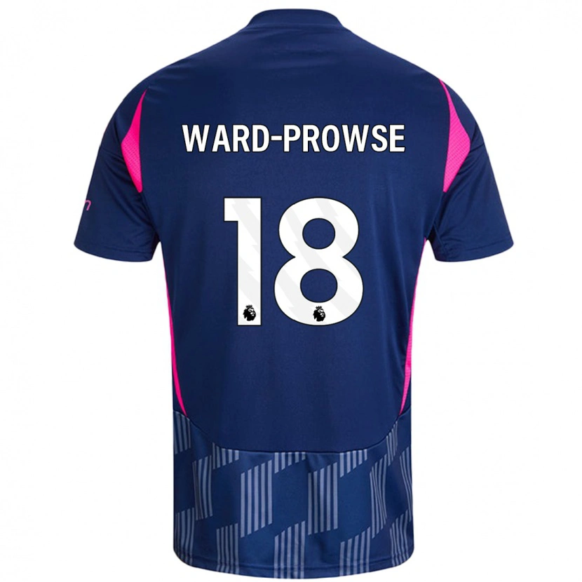 Danxen Herren James Ward-Prowse #18 Königsblau Rosa Auswärtstrikot Trikot 2024/25 T-Shirt