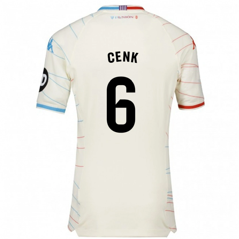 Danxen Herren Cenk Özkacar #6 Weiß Rot Blau Auswärtstrikot Trikot 2024/25 T-Shirt