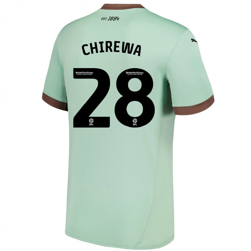 Danxen Herren Tawanda Chirewa #28 Blassgrün Auswärtstrikot Trikot 2024/25 T-Shirt