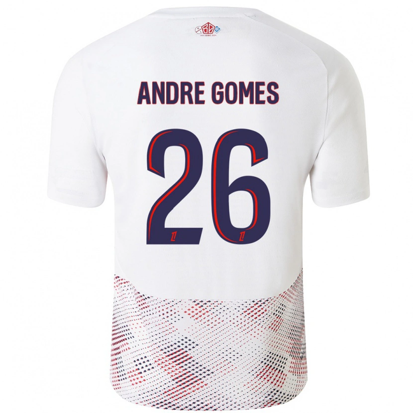 Danxen Herren André Gomes #26 Weiß Königsblau Auswärtstrikot Trikot 2024/25 T-Shirt