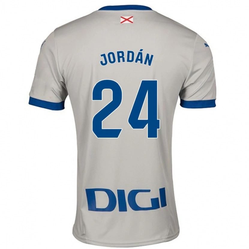 Danxen Herren Joan Jordán #24 Hellgrau Auswärtstrikot Trikot 2024/25 T-Shirt