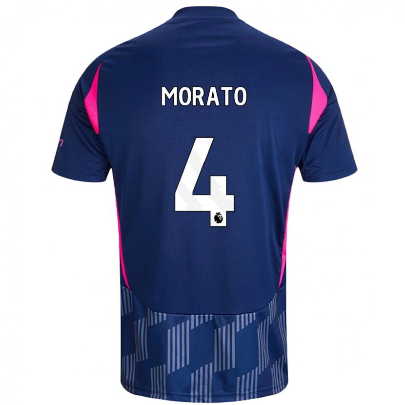 Danxen Herren Morato #4 Königsblau Rosa Auswärtstrikot Trikot 2024/25 T-Shirt