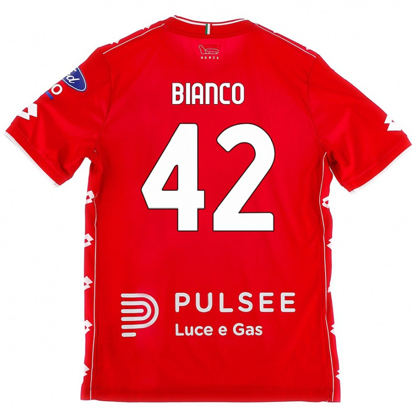 Danxen Herren Alessandro Bianco #42 Rot Weiß Heimtrikot Trikot 2024/25 T-Shirt