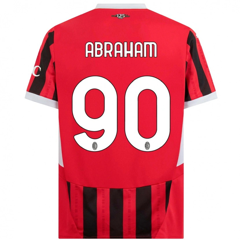 Danxen Herren Tammy Abraham #90 Rot Schwarz Heimtrikot Trikot 2024/25 T-Shirt
