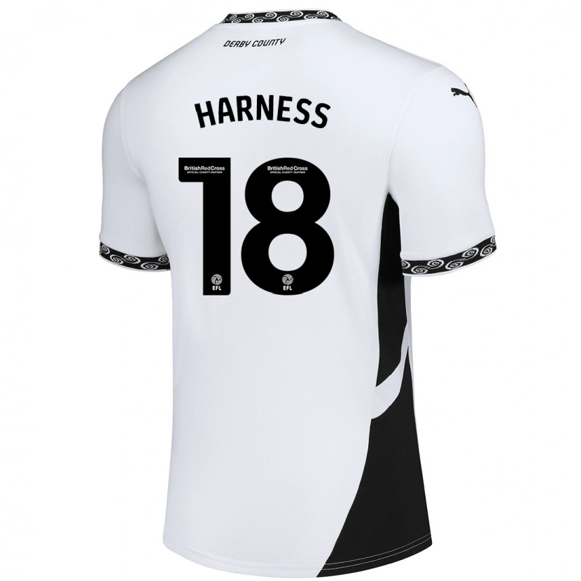 Danxen Herren Marcus Harness #18 Weiß Schwarz Heimtrikot Trikot 2024/25 T-Shirt