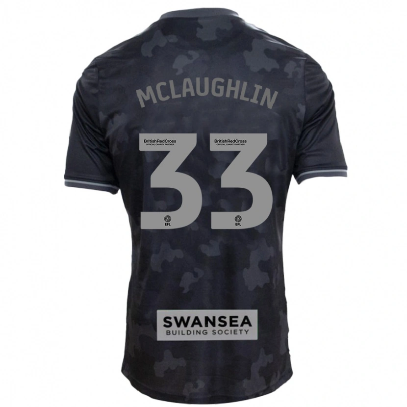 Danxen Herren Jon Mclaughlin #33 Schwarz Auswärtstrikot Trikot 2024/25 T-Shirt