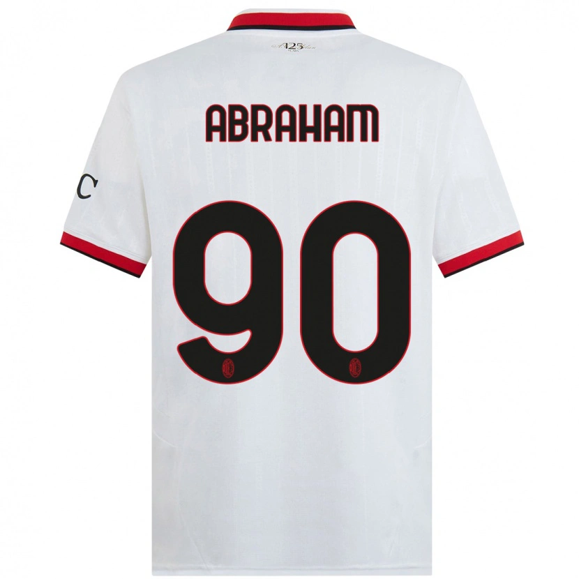 Danxen Herren Tammy Abraham #90 Weiß Schwarz Rot Auswärtstrikot Trikot 2024/25 T-Shirt