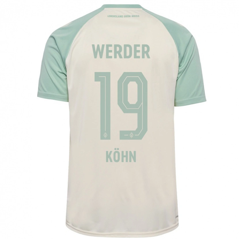 Danxen Herren Derrick Köhn #19 Cremeweiß Hellgrün Auswärtstrikot Trikot 2024/25 T-Shirt