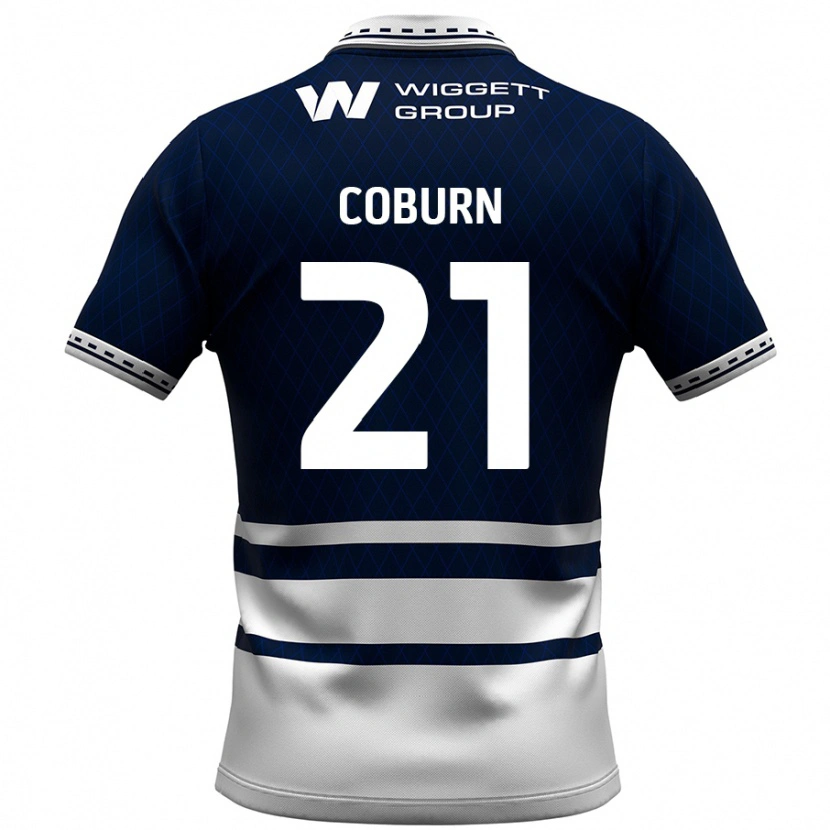 Danxen Herren Josh Coburn #21 Marineblau Weiß Heimtrikot Trikot 2024/25 T-Shirt