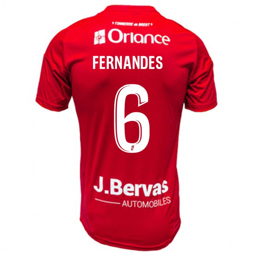 Danxen Herren Edimilson Fernandes #6 Rot Weiß Heimtrikot Trikot 2024/25 T-Shirt