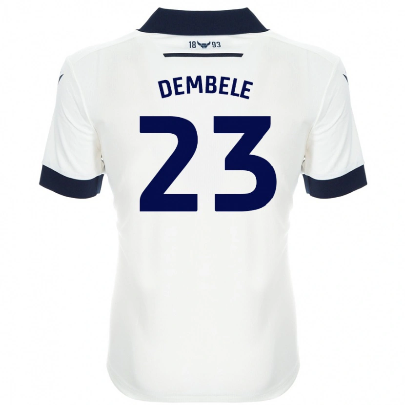 Danxen Herren Siriki Dembélé #23 Weiß Marineblau Auswärtstrikot Trikot 2024/25 T-Shirt
