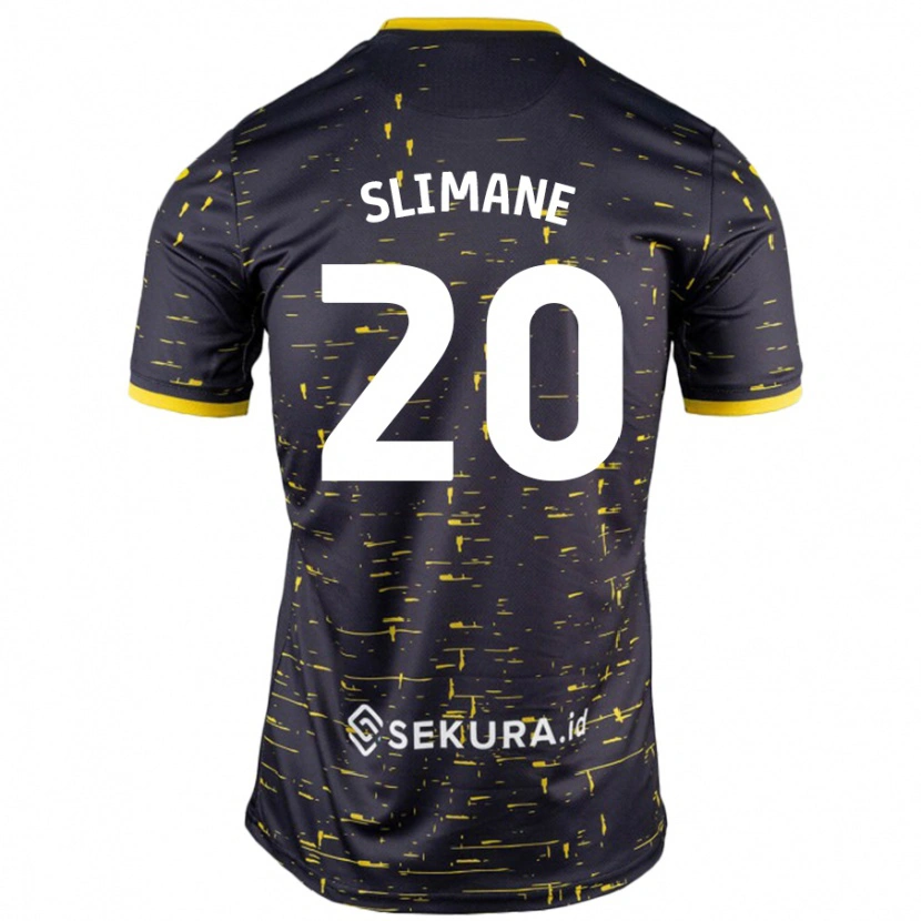Danxen Herren Anis Slimane #20 Schwarz Gelb Auswärtstrikot Trikot 2024/25 T-Shirt