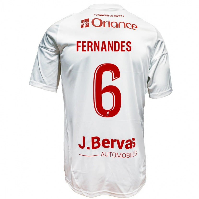 Danxen Herren Edimilson Fernandes #6 Weiß Rot Auswärtstrikot Trikot 2024/25 T-Shirt