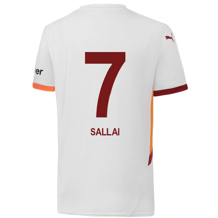 Danxen Herren Roland Sallai #7 Weiß Gelb Rot Auswärtstrikot Trikot 2024/25 T-Shirt