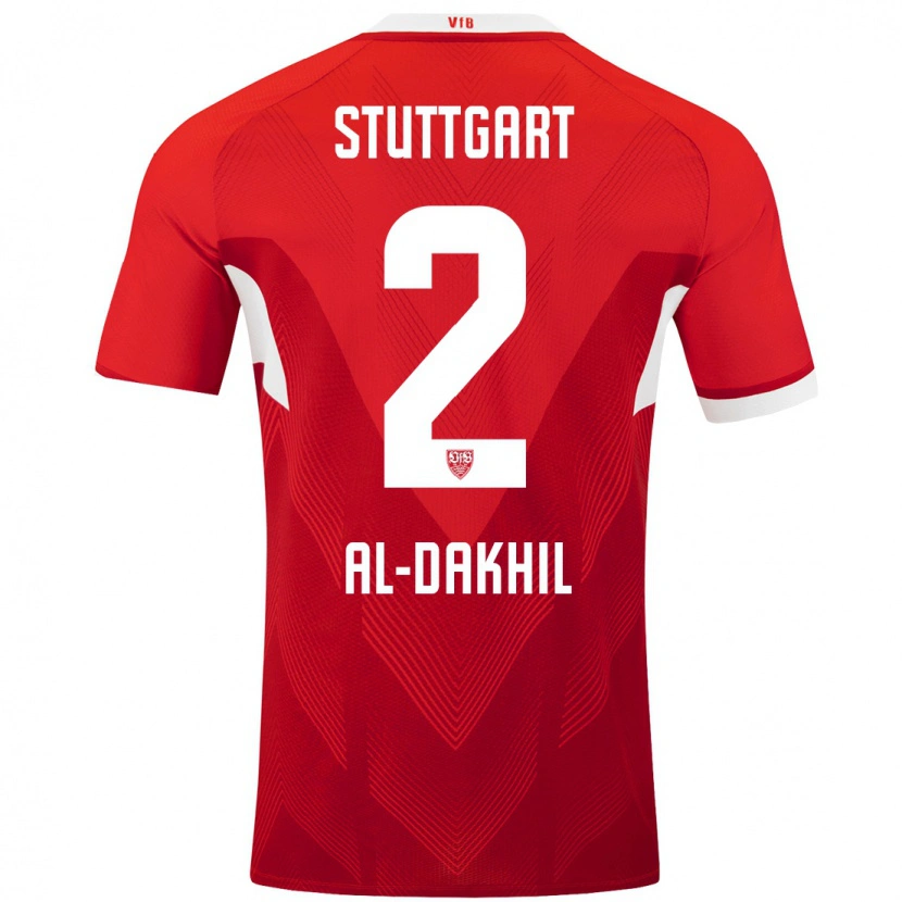 Danxen Herren Ameen Al-Dakhil #2 Rot Weiß Auswärtstrikot Trikot 2024/25 T-Shirt