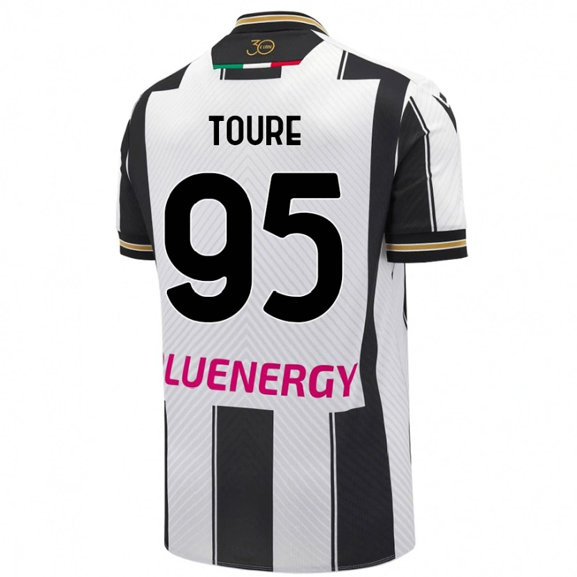 Danxen Herren Isaak Touré #95 Weiß Schwarz Heimtrikot Trikot 2024/25 T-Shirt