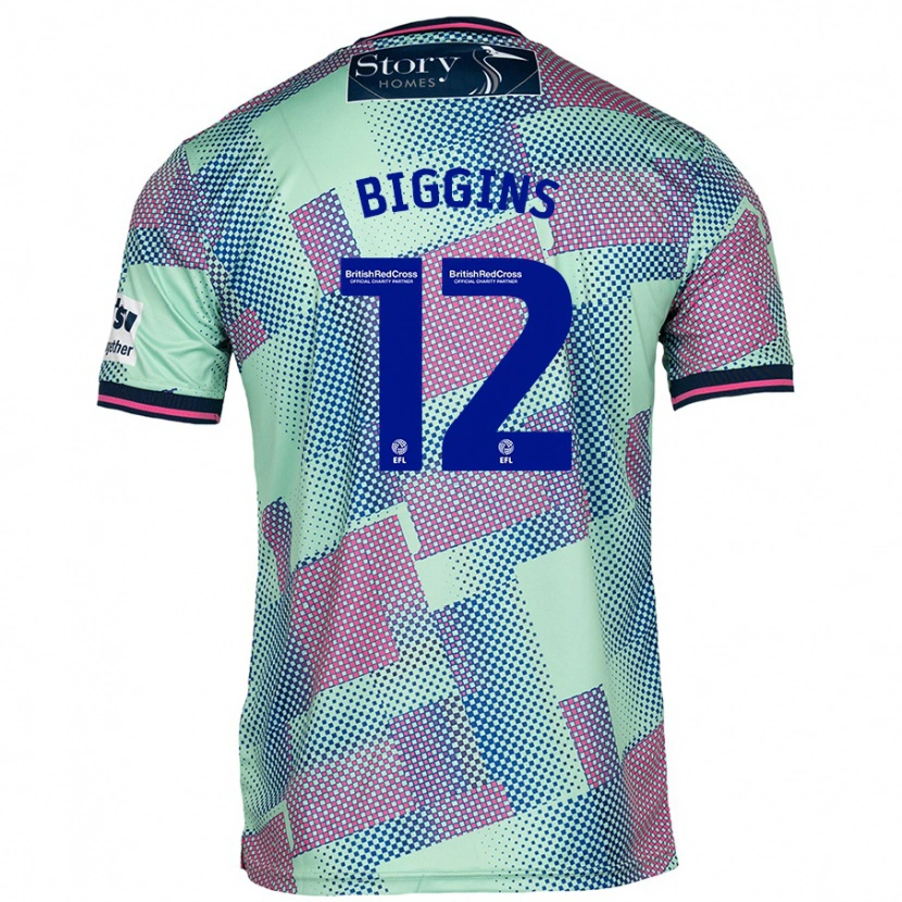 Danxen Herren Harrison Biggins #12 Grün Auswärtstrikot Trikot 2024/25 T-Shirt