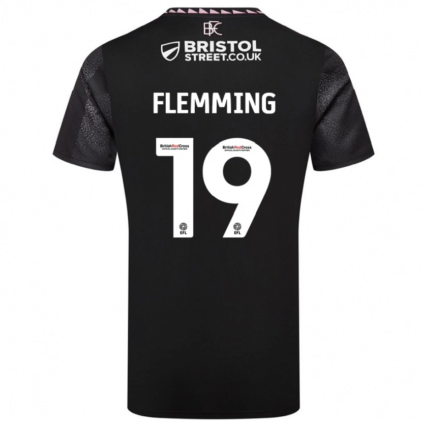 Danxen Herren Zian Flemming #19 Schwarz Auswärtstrikot Trikot 2024/25 T-Shirt