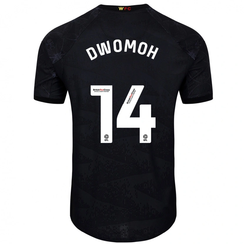 Danxen Herren Pierre Dwomoh #14 Schwarz Weiß Auswärtstrikot Trikot 2024/25 T-Shirt