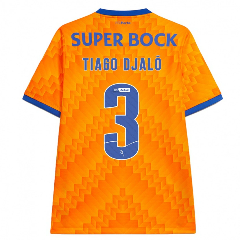 Danxen Damen Tiago Djaló #3 Orange Auswärtstrikot Trikot 2024/25 T-Shirt