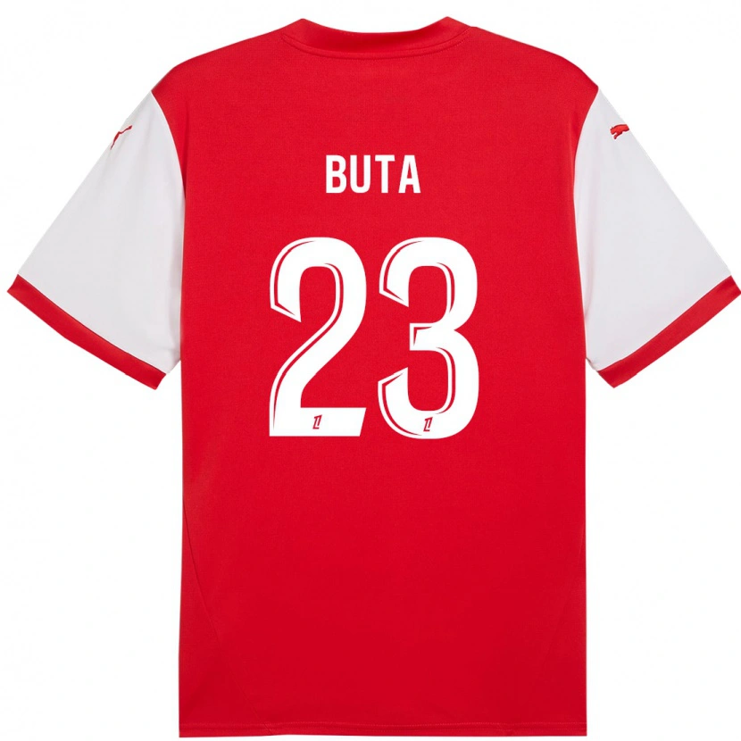 Danxen Damen Aurélio Buta #23 Rot Weiß Heimtrikot Trikot 2024/25 T-Shirt