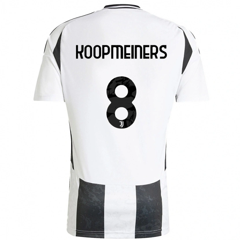 Danxen Damen Teun Koopmeiners #8 Weiß Schwarz Heimtrikot Trikot 2024/25 T-Shirt