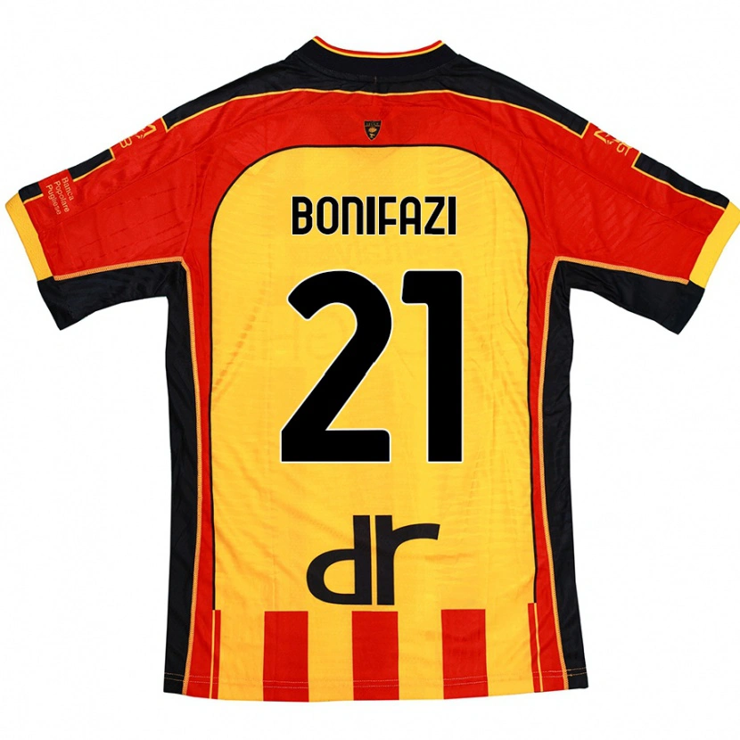 Danxen Damen Kevin Bonifazi #21 Gelb Rot Heimtrikot Trikot 2024/25 T-Shirt