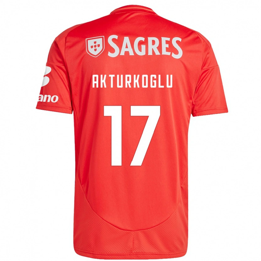 Danxen Damen Kerem Aktürkoğlu #17 Rot Weiß Heimtrikot Trikot 2024/25 T-Shirt
