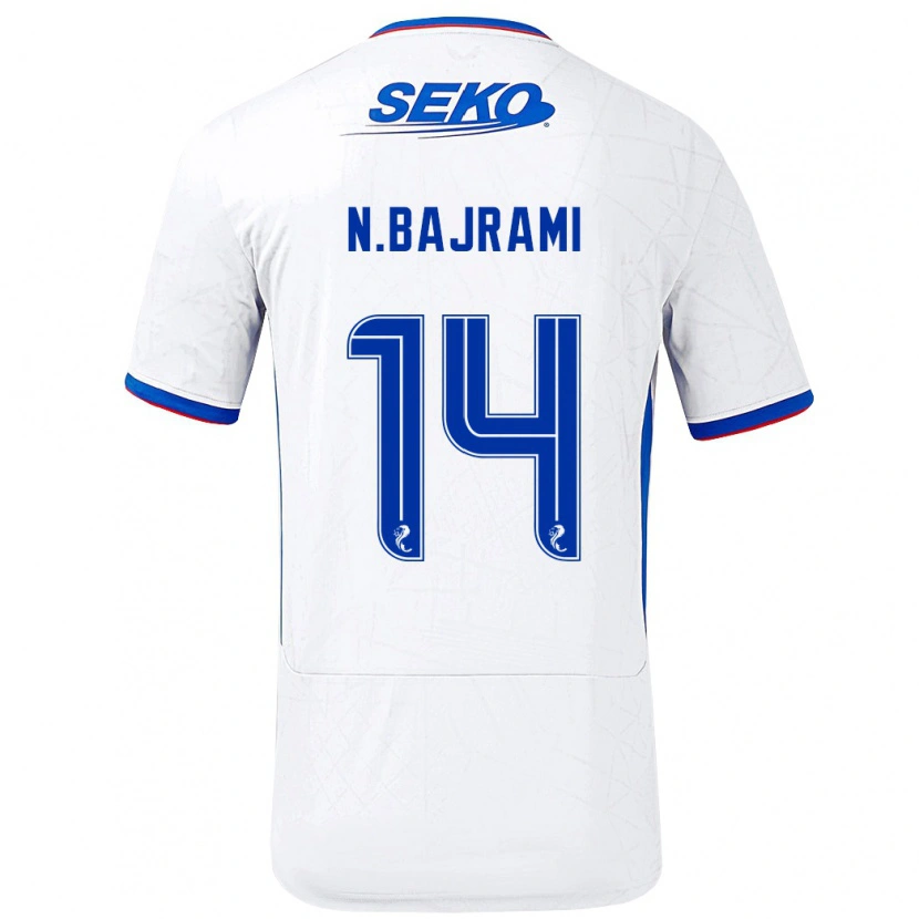 Danxen Damen Nedim Bajrami #14 Weiß Blau Auswärtstrikot Trikot 2024/25 T-Shirt