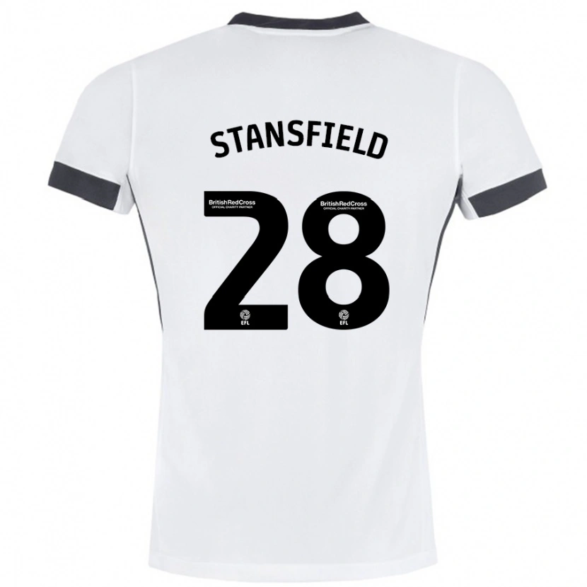 Danxen Damen Jay Stansfield #28 Weiß Schwarz Auswärtstrikot Trikot 2024/25 T-Shirt