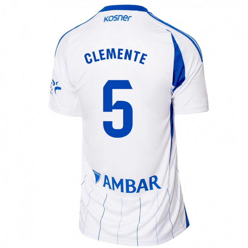 Danxen Damen Enrique Clemente #5 Rot Weiß Heimtrikot Trikot 2024/25 T-Shirt