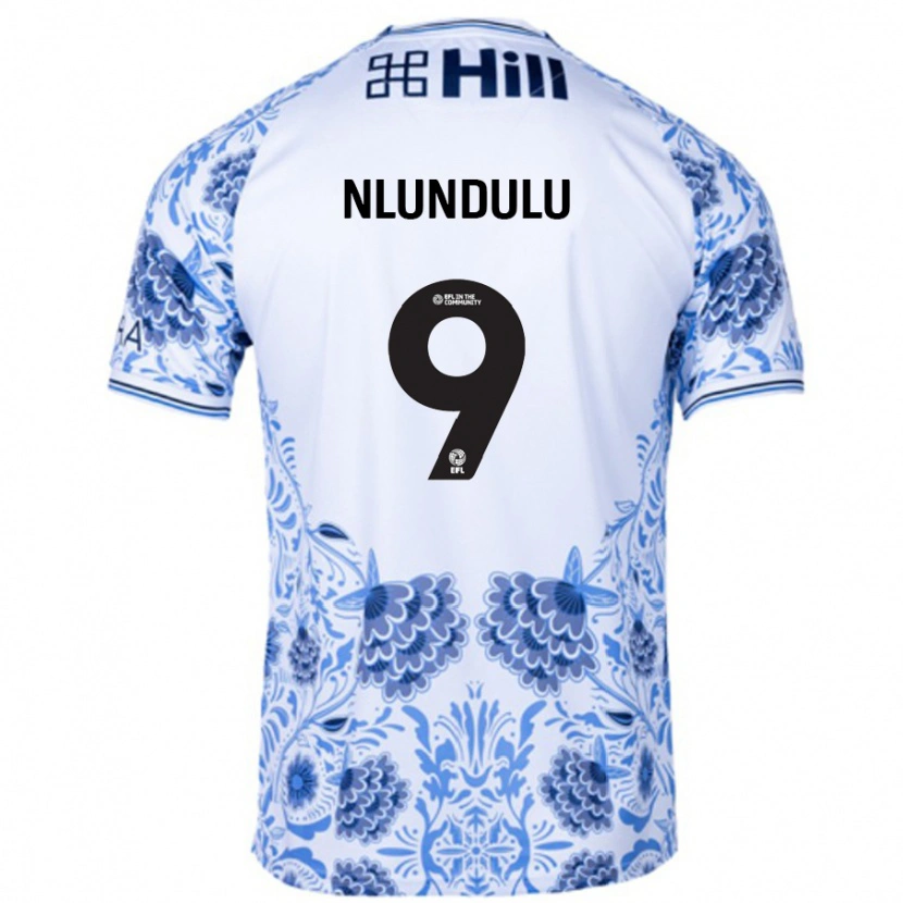 Danxen Damen Dan Nlundulu #9 Weiß Blau Auswärtstrikot Trikot 2024/25 T-Shirt