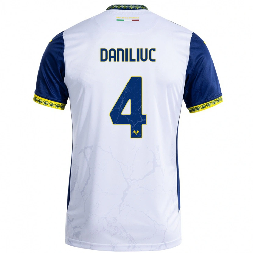 Danxen Damen Flavius Daniliuc #4 Weiß Blau Auswärtstrikot Trikot 2024/25 T-Shirt